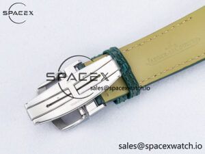 Reverso Tribute Duoface Small Seconds SS MGF Best Edition Green Dial on Green Leather Strap A854A - Image 21