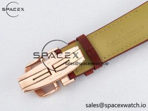 Reverso Tribute Duoface Small Seconds RG MGF Best Edition Black Dial on Red Leather Strap A854A - Image 22
