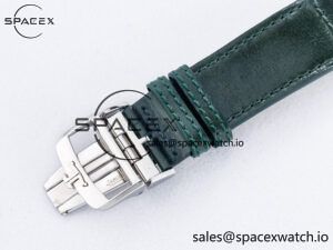 Reverso Tribute Duoface Small Seconds SS MGF Best Edition Green Dial on Green Leather Strap A854A - Image 22