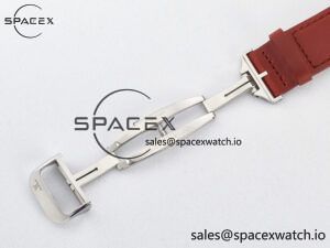 Reverso Classic Duoface Small Seconds SS MGF Best Edition White Guilloché Dial on Red Leather Strap A854A - Image 24