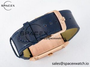 Reverso Tribute Duoface Small Seconds RG MGF Best Edition Blue Dial on Blue Leather Strap A854A - Image 18