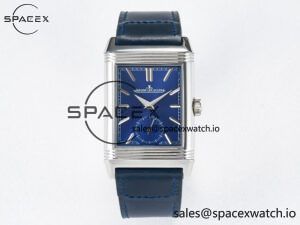 Reverso Tribute Duoface Small Seconds SS MGF Best Edition Blue Dial on Blue Leather Strap A854A