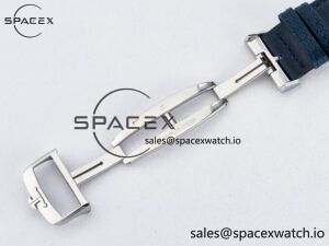 Reverso Tribute Duoface Small Seconds SS MGF Best Edition Blue Dial on Blue Leather Strap A854A - Image 25