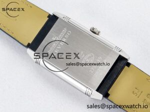 Reverso Tribute Duoface Small Seconds SS MGF Best Edition Blue Dial on Blue Leather Strap A854A - Image 19
