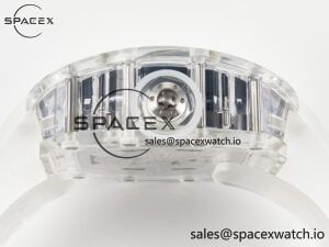 RM27-03 White Transparent Tourbillon MSF Best Edition Skull Dial on White Rubber Strap - Image 13