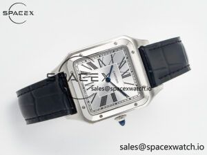 Santos Dumont 31.4mm IWSF Best Edition Silver Dial on Black Leather Strap Quartz - Image 8