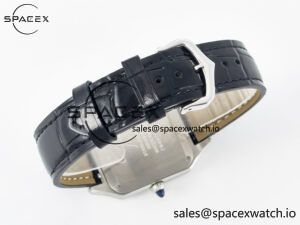 Santos Dumont 31.4mm IWSF Best Edition Silver Dial on Black Leather Strap Quartz - Image 13