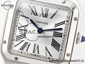 Santos Dumont 27.5mm IWSF Best Edition Silver Dial on Black Leather Strap Quartz - Image 9
