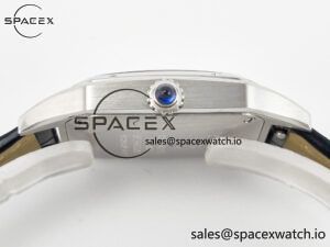 Santos Dumont 27.5mm IWSF Best Edition Silver Dial on Black Leather Strap Quartz - Image 11