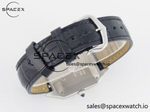 Santos Dumont 27.5mm IWSF Best Edition Silver Dial on Black Leather Strap Quartz - Image 13