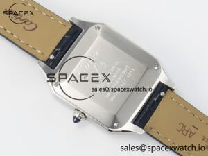 Santos Dumont 27.5mm IWSF Best Edition Silver Dial on Black Leather Strap Quartz - Image 14