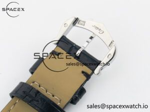 Santos Dumont 27.5mm IWSF Best Edition Silver Dial on Black Leather Strap Quartz - Image 21