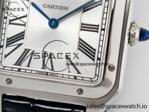 Santos Dumont 31.4mm IWSF Best Edition Silver Dial on Black Leather Strap Quartz - Image 10