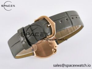 Ballon Blanc De Cartier 30mm RG DRF 1:1 Best Edition Silvered Texture Dial on Green Leather Strap Ronda Quartz - Image 14