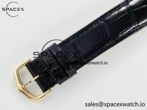 Tank Louis Cartier Large YG 33.7mm DRF 1:1 Best Edition Black Dial on Black Leather Strap Swiss Quartz - Image 16