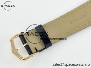 Tank Must Large YG 33.7mm DRF 1:1 Best Edition YG Dial on Black Leather Strap Swiss Quartz - Image 18