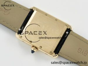 Tank Must Large YG 33.7mm DRF 1:1 Best Edition YG Dial on Black Leather Strap Swiss Quartz - Image 15