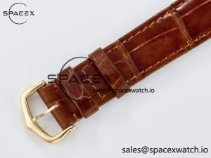 Tank Must Large YG 33.7mm DRF 1:1 Best Edition YG Dial on Brown Leather Strap Swiss Quartz - Image 17