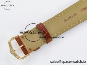Tank Must Large YG 33.7mm DRF 1:1 Best Edition YG Dial on Brown Leather Strap Swiss Quartz - Image 18