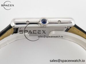Tank Must Large SS 33.7mm DRF 1:1 Best Edition White Dial on Black Leather Strap Swiss Quartz - Image 12