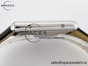 Tank Must Large SS 33.7mm DRF 1:1 Best Edition White Dial on Black Leather Strap Swiss Quartz - Image 11