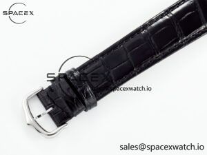 Tank Must Large SS 33.7mm DRF 1:1 Best Edition Black Dial on Black Leather Strap Swiss Quartz - Image 16