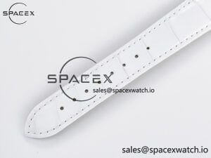 Tank Must Large SS 33.7mm DRF 1:1 Best Edition White Dial on White Leather Strap Swiss Quartz - Image 15