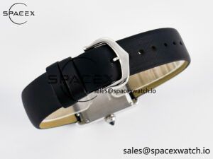 Tank Must Small SS 29mm DRF 1:1 Best Edition White Dial Diamonds Bezel on Black Calfskin Strap Swiss Quartz - Image 13