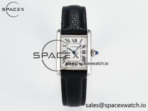 Tank Must Small SS 29mm DRF 1:1 Best Edition White Dial on Black Leather Strap Swiss Quartz