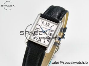 Tank Must Small SS 29mm DRF 1:1 Best Edition White Dial on Black Leather Strap Swiss Quartz - Image 4