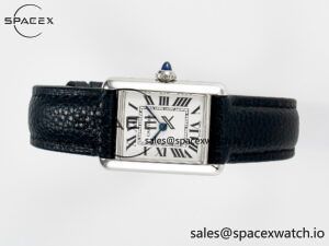 Tank Must Small SS 29mm DRF 1:1 Best Edition White Dial on Black Leather Strap Swiss Quartz - Image 7