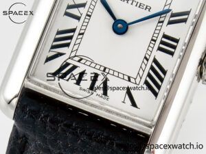 Tank Must Small SS 29mm DRF 1:1 Best Edition White Dial on Black Leather Strap Swiss Quartz - Image 10