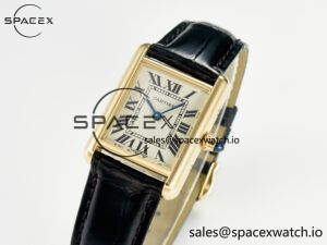 Tank Must Small YG 29mm DRF 1:1 Best Edition YG Dial on Black Leather Strap Swiss Quartz - Image 4