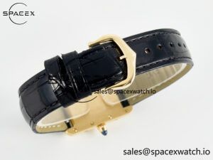 Tank Must Small YG 29mm DRF 1:1 Best Edition YG Dial on Black Leather Strap Swiss Quartz - Image 13