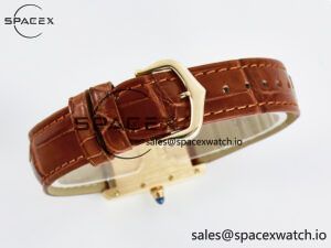 Tank Must Small YG 29mm DRF 1:1 Best Edition YG Dial on Brown Leather Strap Swiss Quartz - Image 13