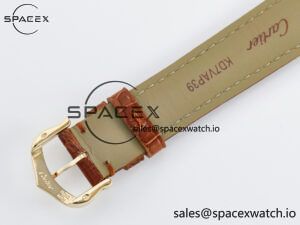 Tank Must Small YG 29mm DRF 1:1 Best Edition YG Dial on Brown Leather Strap Swiss Quartz - Image 17