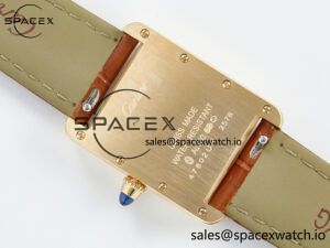 Tank Must Small YG 29mm DRF 1:1 Best Edition YG Dial on Brown Leather Strap Swiss Quartz - Image 14