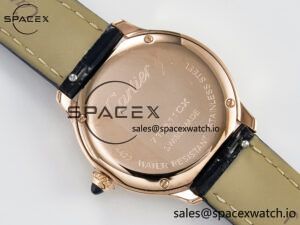 Ronde De Cartier 29mm RG DRF 1:1 Best Edition Sandblasted Silver-Plated White Dial on Black Leather Strap Ronda Quartz - Image 14