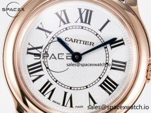 Ronde Louis Cartier 29mm RG DRF 1:1 Best Edition Sandblasted Beige Dial on Purple Leather Strap Ronda Quartz - Image 9