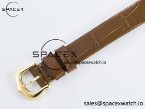 Baignoire De Cartier YG DRF 1:1 Best Edition Silver Dial on Brown Leather Strap Swiss Quartz - Image 16