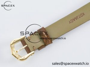 Baignoire De Cartier YG DRF 1:1 Best Edition Silver Dial on Brown Leather Strap Swiss Quartz - Image 17