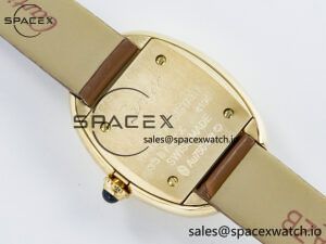 Baignoire De Cartier YG DRF 1:1 Best Edition Silver Dial on Brown Leather Strap Swiss Quartz - Image 14