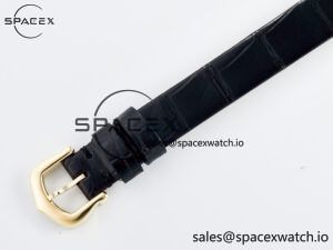 Baignoire De Cartier YG DRF 1:1 Best Edition Silver Dial on Black Leather Strap Swiss Quartz - Image 16