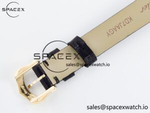 Baignoire De Cartier YG DRF 1:1 Best Edition Silver Dial on Black Leather Strap Swiss Quartz - Image 17