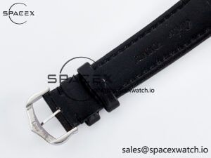 Ronde De Cartier 36mm DRF 1:1 Best Edition Sandblasted Silver-Plated White Dial on Black Leather Strap Ronda Quartz - Image 17