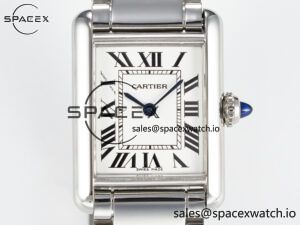 Tank Must SS 33.7mm DRF 1:1 Best Edition White Dial on SS Bracelet Jap Quartz - Image 2