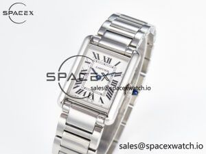 Tank Must SS 33.7mm DRF 1:1 Best Edition White Dial on SS Bracelet Jap Quartz - Image 4