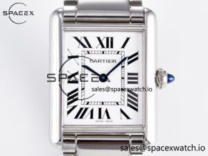 Tank Must SS 33.7mm DRF 1:1 Best Edition White Dial on SS Bracelet Jap Quartz - Image 2