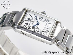 Tank Must SS 33.7mm DRF 1:1 Best Edition White Dial on SS Bracelet Jap Quartz - Image 6