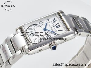 Tank Must SS 33.7mm DRF 1:1 Best Edition White Dial on SS Bracelet Jap Quartz - Image 5